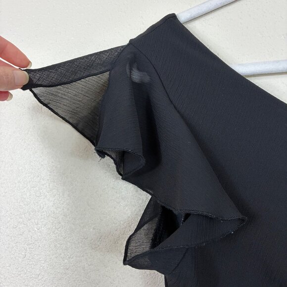 VTG CS Focus Studio Asymmetric Hem Chiffon Dress Witchy Sz12 - Picture 3 of 8